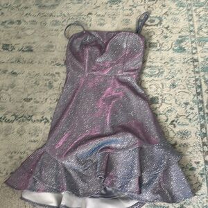 Dear moon glitter periwinkle dance dress